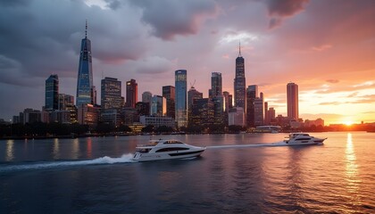 Obraz premium country skyline at sunset