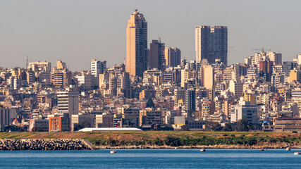 Beirut capital of Lebanon view from dbayeh