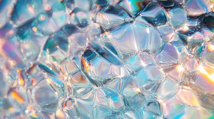Obraz premium Droplets on glass during rainfall, creating a clear, 3D texture with light refractions