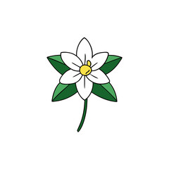 Columbine Flower Vector Art.