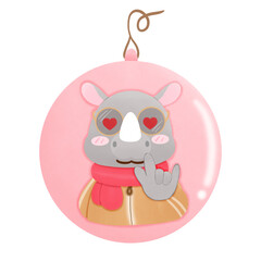 Cute rhinoceros 