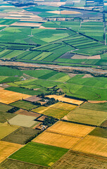 Agricultural fields near Methven, Canterbury, South Island, New Zealand, Oceania.