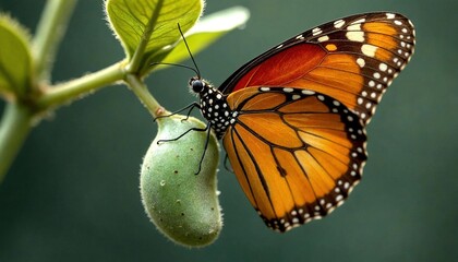 Butterfly Emerging from Chrysalis