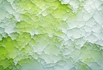 Playful ice texture with shades of lime green and snowy white scattered grunge cracks, AI Generated