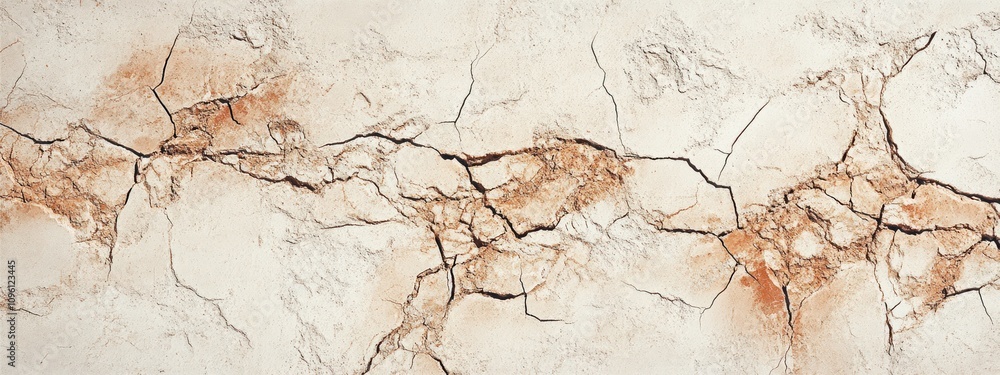 Poster a patterned surface resembling marble with cracks and earthy tones.