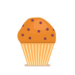 baked cupcake with purple blueberries