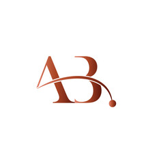 Alphabet letter icon logo AB.