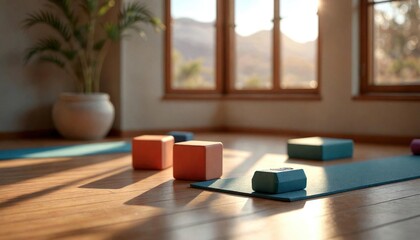 Yoga Equipment with National Geographic Landscape