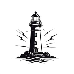 Lighthouse logo design

 isolated on white background 