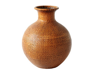 a brown vase with a white background