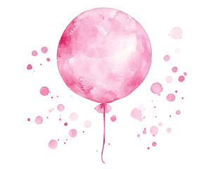 a pink balloon with a string