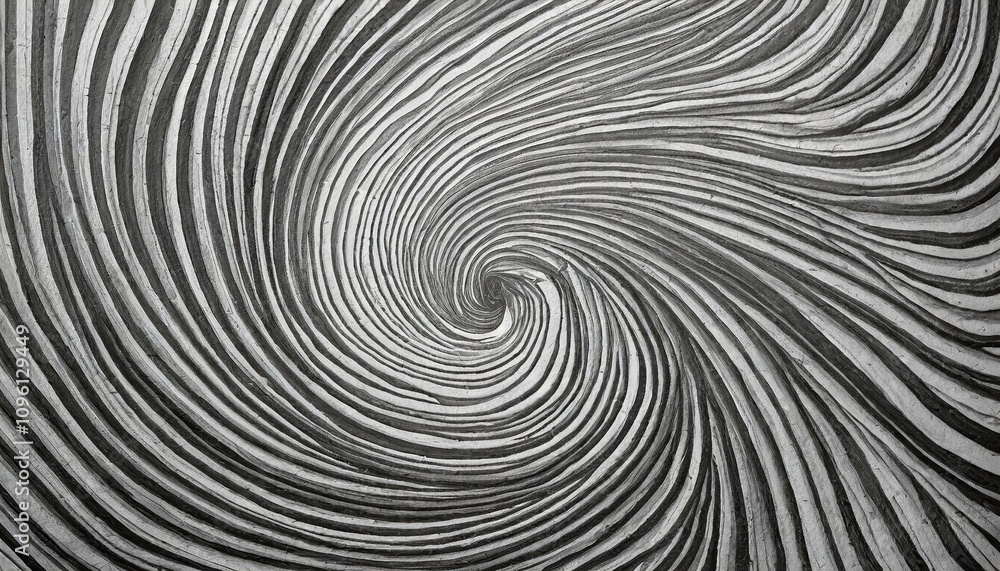 Aufkleber elegant black and white abstract texture featuring intricate finger swirl patterns, blending bold, d