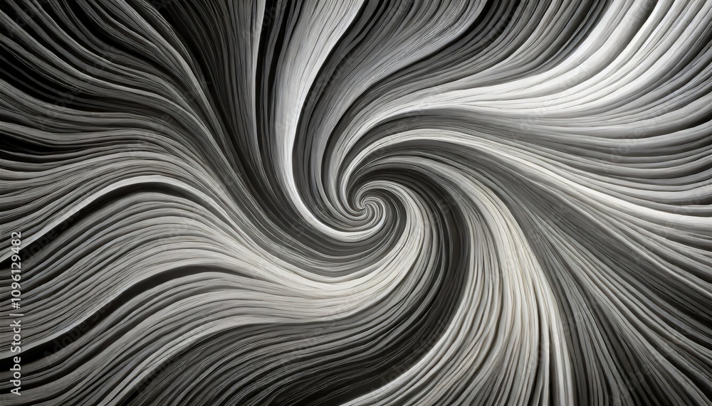 Aufkleber dynamic black and white abstract texture featuring swirling patterns resembling finger movements, cr