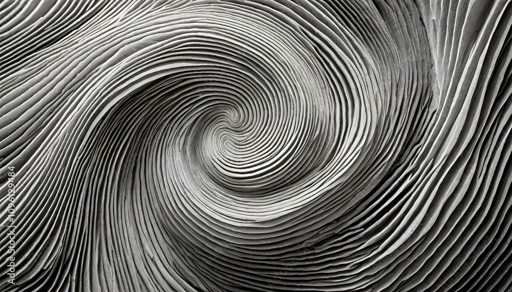 Aufkleber mesmerizing black and white abstract finger swirl texture art design featuring intricate circular pa