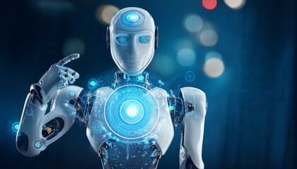 Festive Robot with Santa Hat – Tech Meets Holiday Cheer