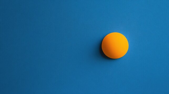 Minimalist orange circle positioned on a vibrant blue background, showcasing a sleek and modern aesthetic with bold color contrast.