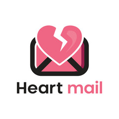 Design a heart mail logo