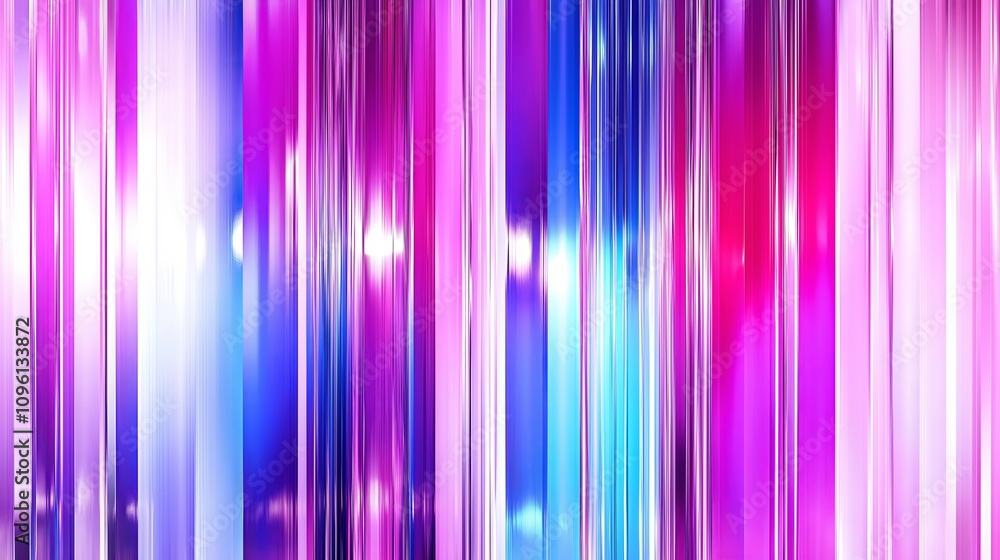 Poster gradient lines creating a modern illusion of depth, in shades of purple and blue.