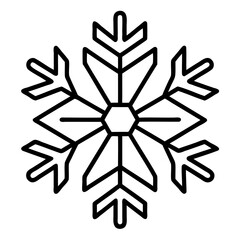 Outline vector illustration of Christmas Snowflakes, Vector Silhouette Isolated on a transparent background