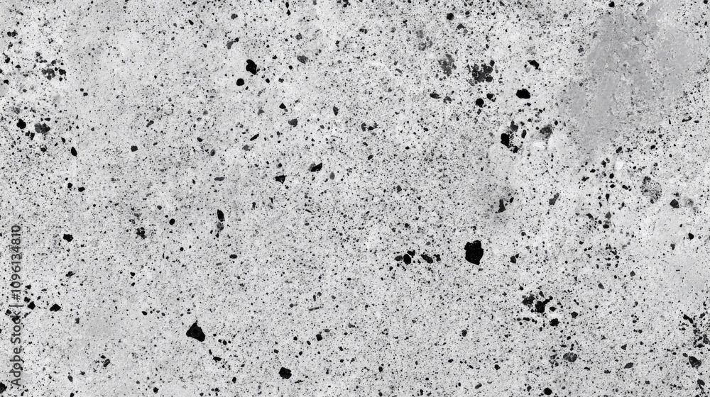 Aufkleber panoramic grey concrete texture background with dark speckles, ideal for diverse design projects and