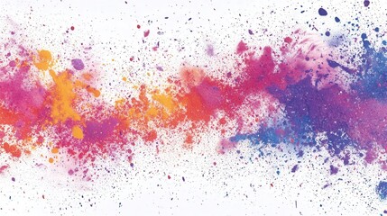 Fototapeta premium Colorful Powder Explosion on White Background