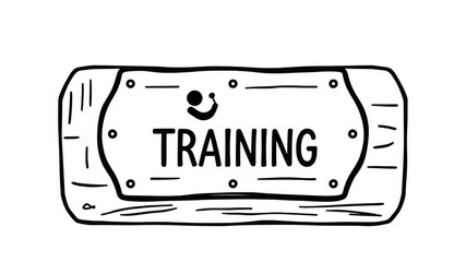 Training workshop icon in linear style on white background with editable vector illustration, suitable for educational and creative themes, training, sign, design element
