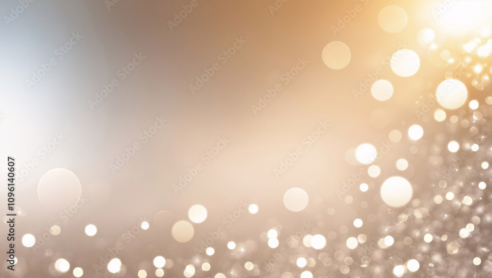 Poster blurred light silver glittery background, creating a soft and shimmering effect ideal for elegant an