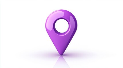 Vector icon location pin on a white background, with a simple design