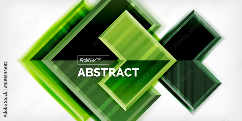 Poster Arrow symbols created with 3d effects and line texture geometric abstract background