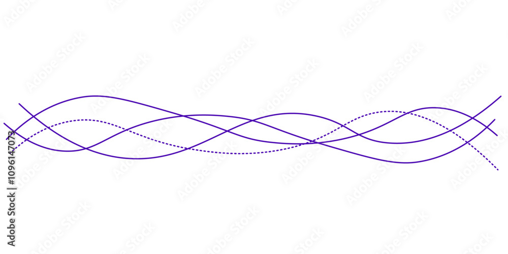 Aufkleber Abstract thin colorful and white wavy lines background. Digital energy waves technology concept.  Flowing particles future technology concept abstract gradient and colorful wave curve lines banner.