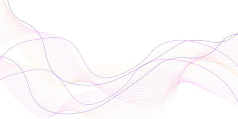 Colorful wave curve lines abstract background with flowing particles. Digital energy waves technology concept. 