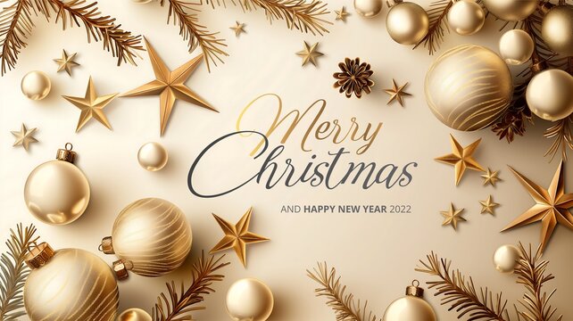 Merry Christmas and Happy new year Background with text.