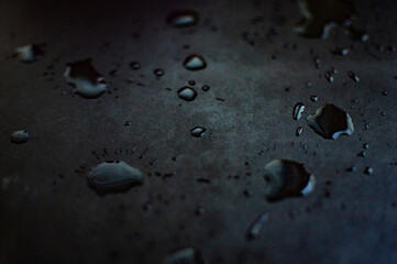 water drops on black background