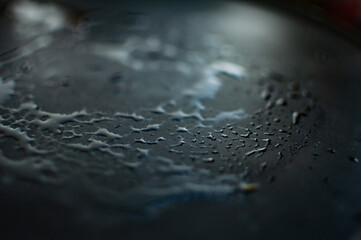 water drops on black background