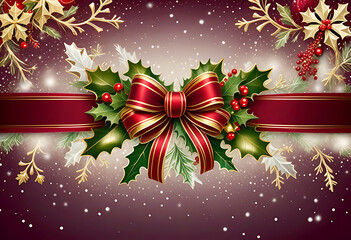 Merry Christmas banner design on solid background. Mesmerizing background. 