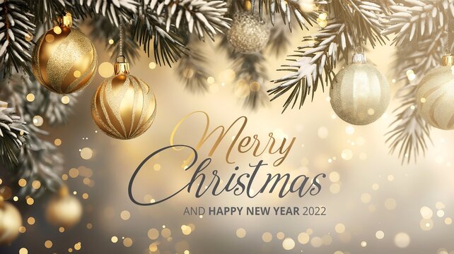 Merry Christmas and Happy new year Background with text.