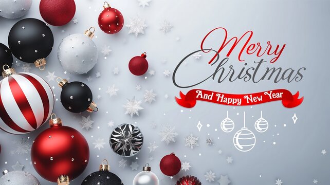 Merry Christmas and Happy new year Background with text.