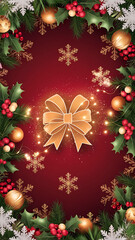 Merry Christmas banner design on solid background. Mesmerizing background. 
