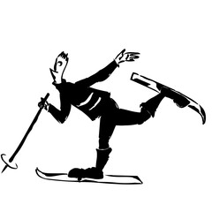 illustration personne, athlète, homme, femme, pratiquant activité sportive, représenté par lignes et traits noir pour utilisations diverses