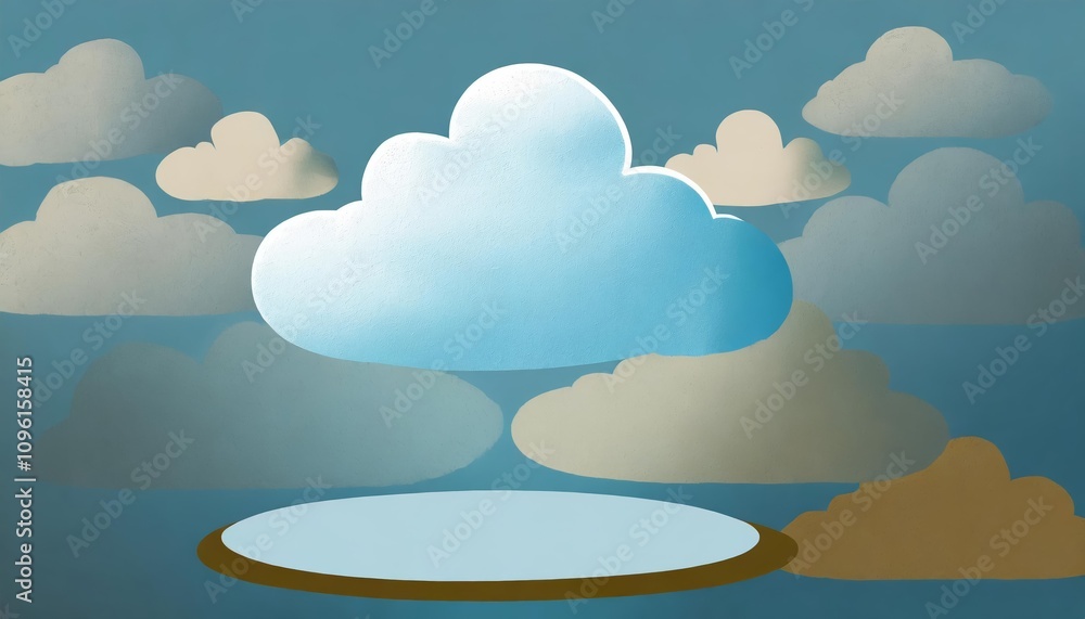 Poster comprehensive visualization of cloud computing systems and networks featuring cloud architecture, da