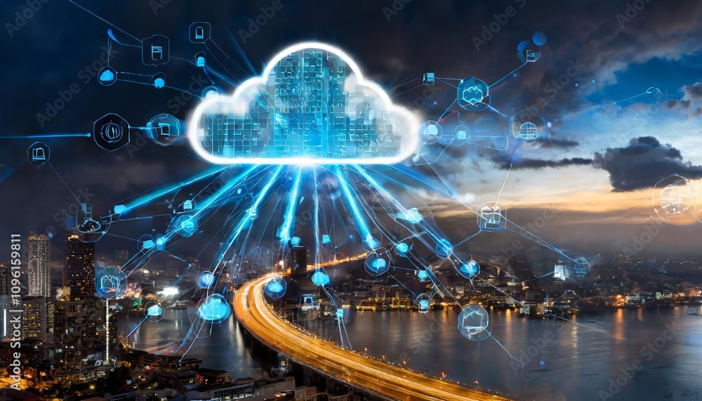 Poster cloud computing transfer big data over the internet: a vision of futuristic digital technology and h
