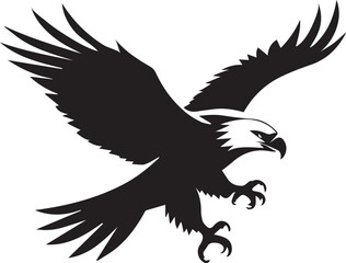 Obraz premium Eagle Bird Silhouette Logos: Customizable Vector Designs