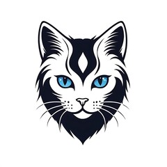 Obraz premium Cat logo isolated on white background 