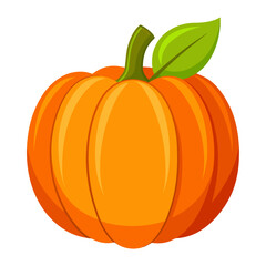 A small, round pumpkin with a bright orange color