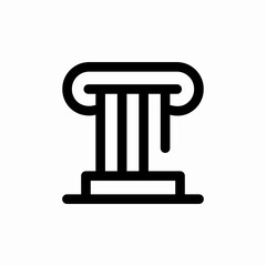 ancient column icon sign vector