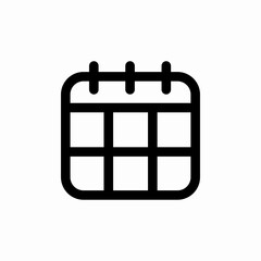 calendar schedule icon sign vector