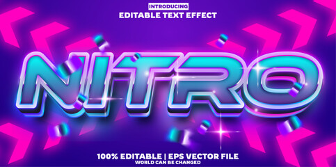 Nitro editable text effect in modern trend style