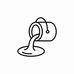 color bucket icon sign vector