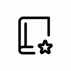 favorite book star icon sign vector