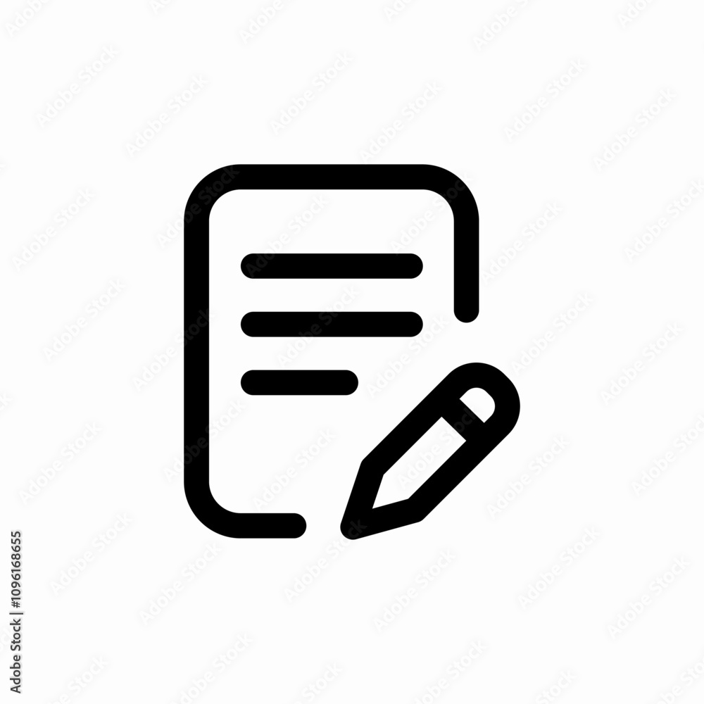 Poster note text write icon sign vector